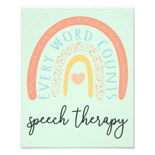 Speech Therapy II - Every Word Counts Photo Print