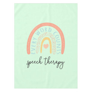 Speech Therapy II - Every Word Counts Tablecloth