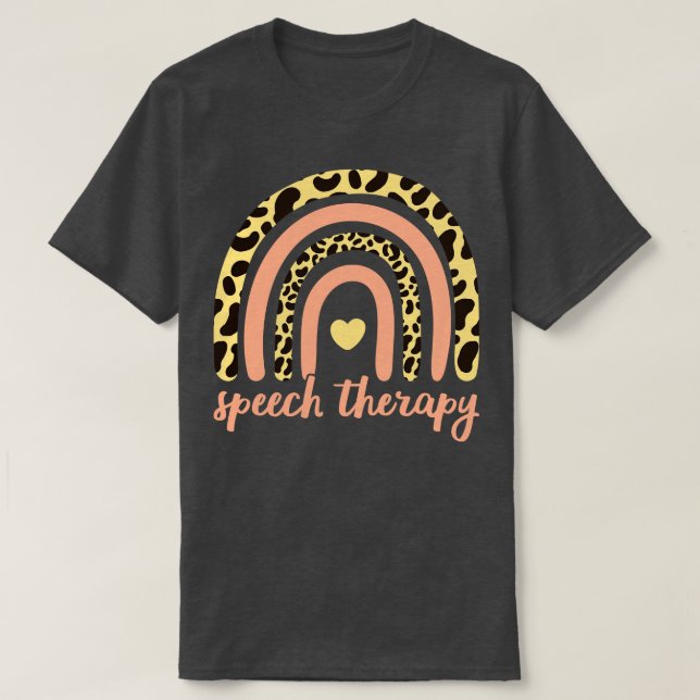 Speech Therapy III Leopard Rainbow 1 T-Shirt (Design Front)