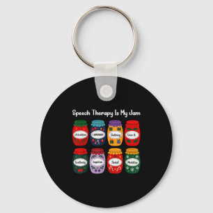 Speech Therapy Is My Jam Christmas Speech Patholog Key Ring