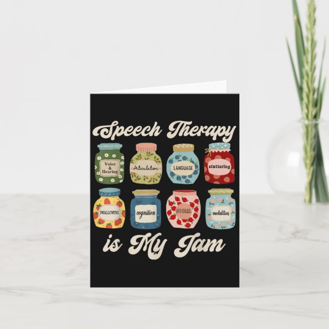Speech Therapy Is My Jam Slp Speech Language Patho Card (Front)