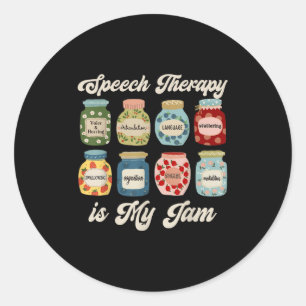 Speech Therapy Is My Jam Slp Speech Language Patho Classic Round Sticker