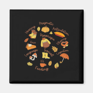 Speech Therapy Language Pathology Thanksgiving Slp Magnet