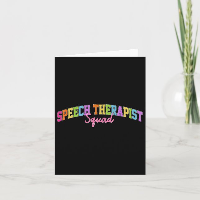 Speech Therapy Retro Language Pathologist Therapis Card (Front)