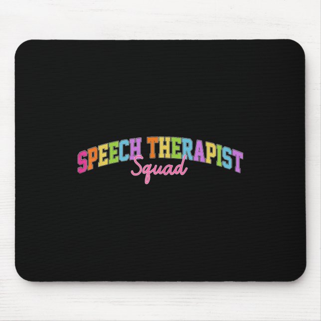 Speech Therapy Retro Language Pathologist Therapis Mouse Pad (Front)