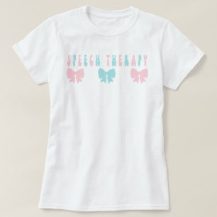 Speech Therapy Shirt, SLP Shirt,Pink Bows, SLPA T-Shirt