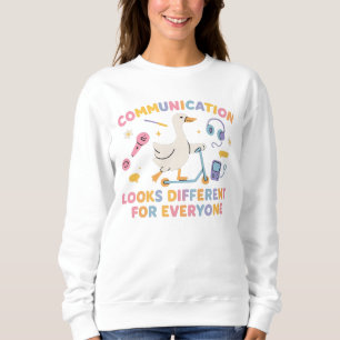 Speech Therapy SLP Silly Goose Communication Looks Sweatshirt