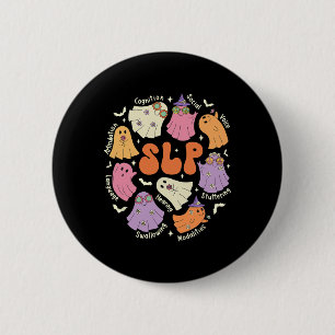 Speech Therapy Speech Language Pathologist Hallowe 6 Cm Round Badge