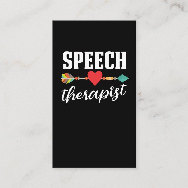 Speech Therapy Speech Language Pathologist SLP Business Card (Front)