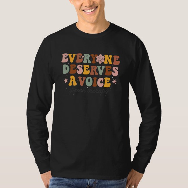 Speech Therapy Speech Language Pathologist SLP Tea T-Shirt (Front)