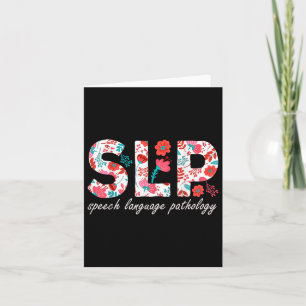 Speech Therapy Speech Language Pathology Retro Dai Card