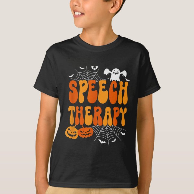 Speech Therapy Speech Therast Speech Pathology Hal T-Shirt (Front)