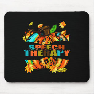 Speech Therapy Thankful Grateful Blessed Autumn Fa Mouse Pad