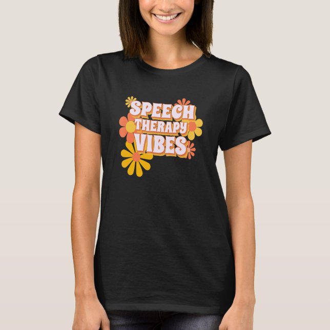 Speech Therapy Therapist Teacher Elementary Back T T-Shirt (Front)