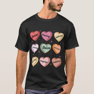 Speech Therapy Valentine SLP SLPA Candy Heart Conv T-Shirt