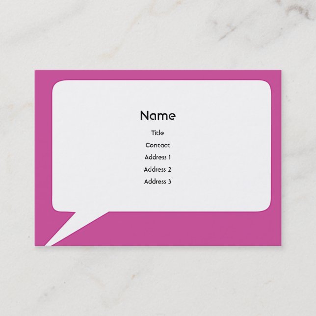 Speechbox - Chubby Business Card (Front)