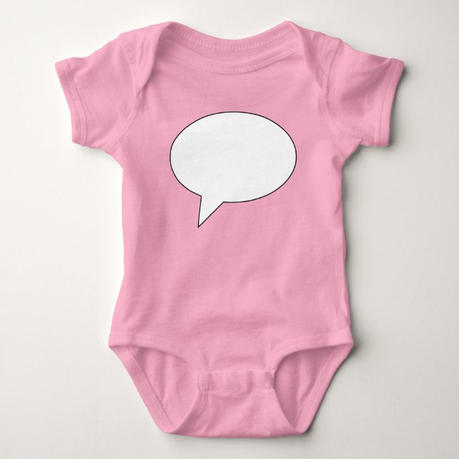 speechbubble01whiteondark01 baby bodysuit (Front)