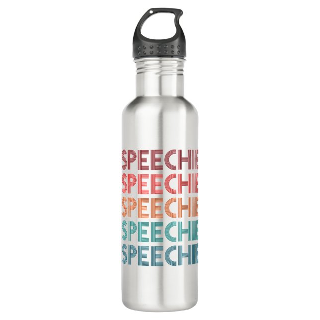 Speechie Retro Speech Pathology Pathologist SLP 710 Ml Water Bottle (Front)