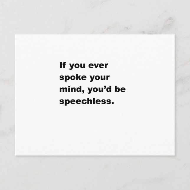 Speechless Postcard (Front)