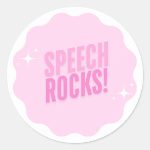 SPEECHROCKS! Sticker-Gifts for Teacher Classic Round Sticker