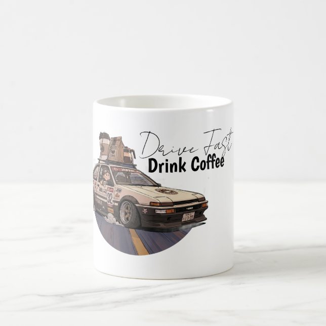 Speed and Coffee Car Enthusiast Mug (Center)