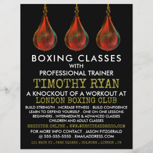 Speed Balls, Boxing Class Advert Flyer