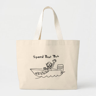 Speed Boat Bot Large Tote Bag