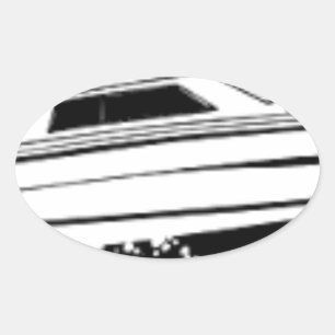 Speed Boat Cruiser Oval Sticker