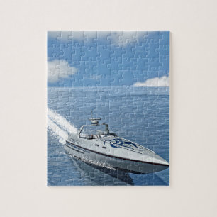 Speed Boat Racing Forward Jigsaw Puzzle