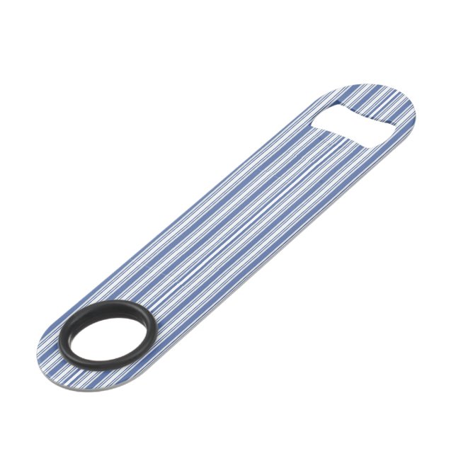 Speed Bottle Opener Blue & White Stripe (Front Angled)