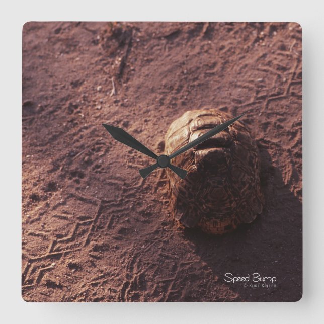 Speed Bump Square Wall Clock (Front)