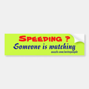 speed caution bumper stickers