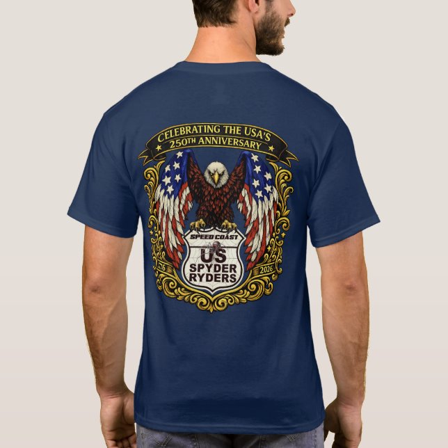 Speed Coast Chapter - Eagle USA250 2s T-Shirt (Back)