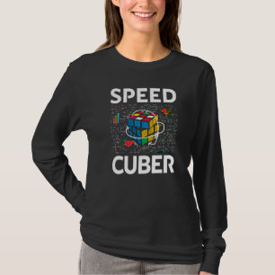 Speed Cuber Competitive Puzzle Speedcubing Math T-Shirt