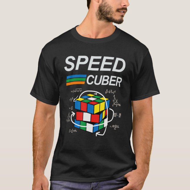 Speed Cuber Competitive Puzzle   Speedcubing Playe T-Shirt (Front)