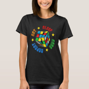 Speed Cuber Puzzle Cubing Cube's Magic Boys Girls T-Shirt