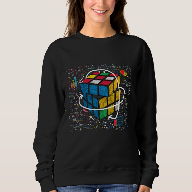 Speed Cubing Competitive Puzzle Funny Math Lover K Sweatshirt (Front)