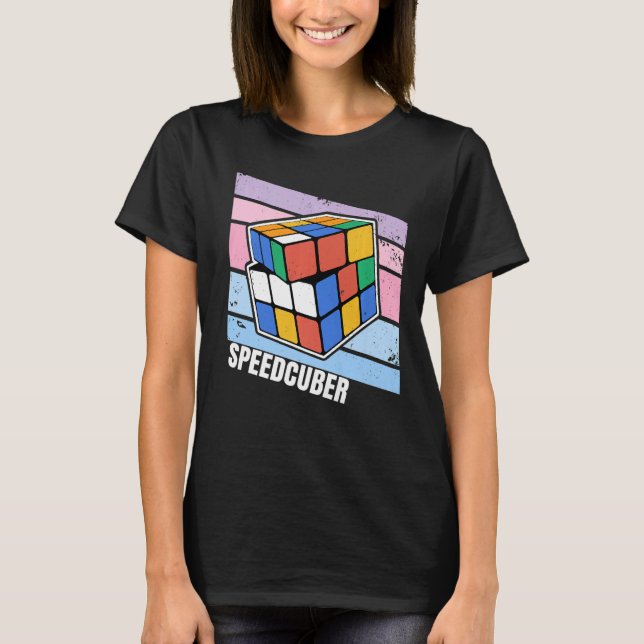 Speed Cubing Puzzle Speedcuber Premium T-Shirt (Front)