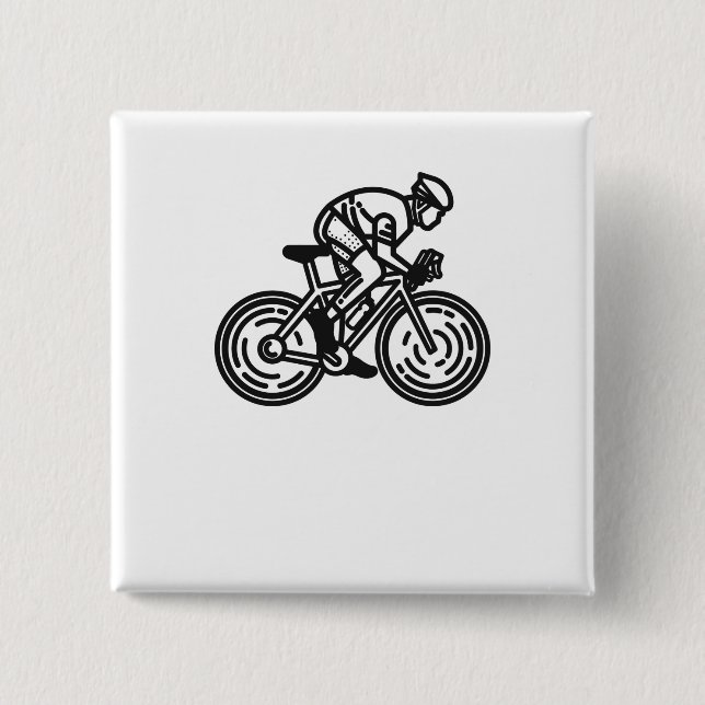 speed cyclist 15 cm square badge (Front)