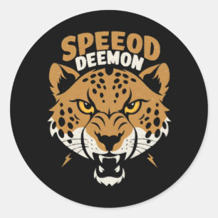 Speed Demon Classic Round Sticker