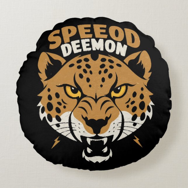 Speed Demon Round Cushion (Front)