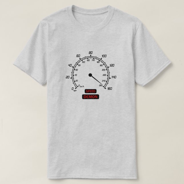 Speed Demon Speedometer T-Shirt (Design Front)