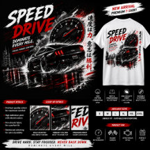 Speed Drive Racing Car T-Shirt – white tshirt