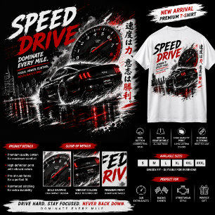 Speed Drive Racing Car T-Shirt – white tshirt