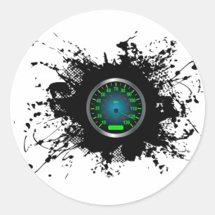Speed Emblem Urban Style 5 Classic Round Sticker