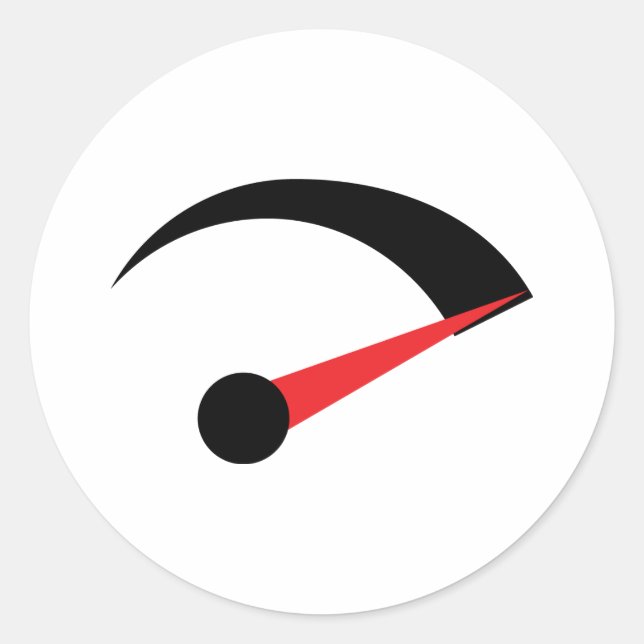 speed fast needle indicator classic round sticker (Front)