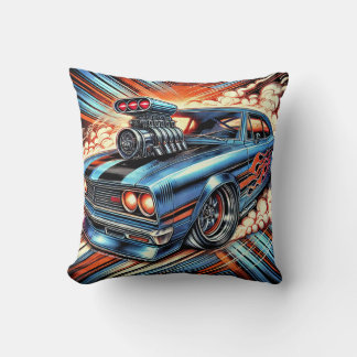 Speed in Motion Modern Home Decor 70's Cushion