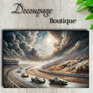 Speed Legends Vintage Racing Glory Decoupage Tissue Paper