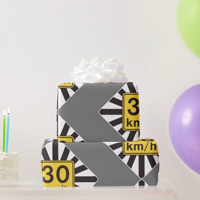 Speed Limit 30 Road Sign Wrapping Paper (Creator Uploaded)