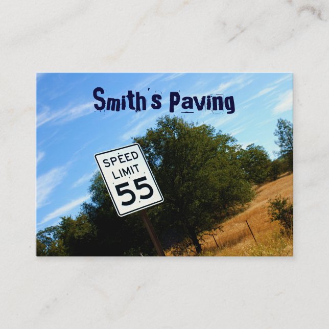 Speed Limit 55 Chubby Business Card (Front)